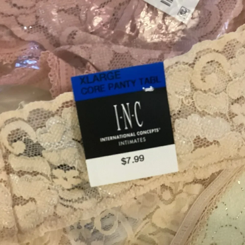 NWT. INC Intern’l Concepts, a Macy’s Brand Set of 3 Lacy Thong Panties Size XL